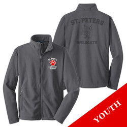 Y217 - S234E002 - EMB - Youth Fleece Jacket with Laser Etch Back